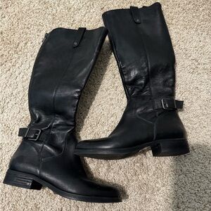 Black Steve Madden Leather Boots